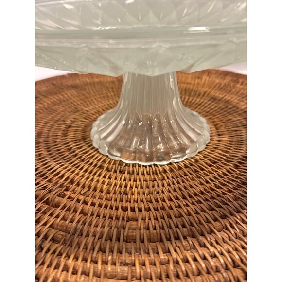 Clear Glass Cake Dessert Bowl Pedestal Foot 7.75" x 4" - Picture 5 of 8